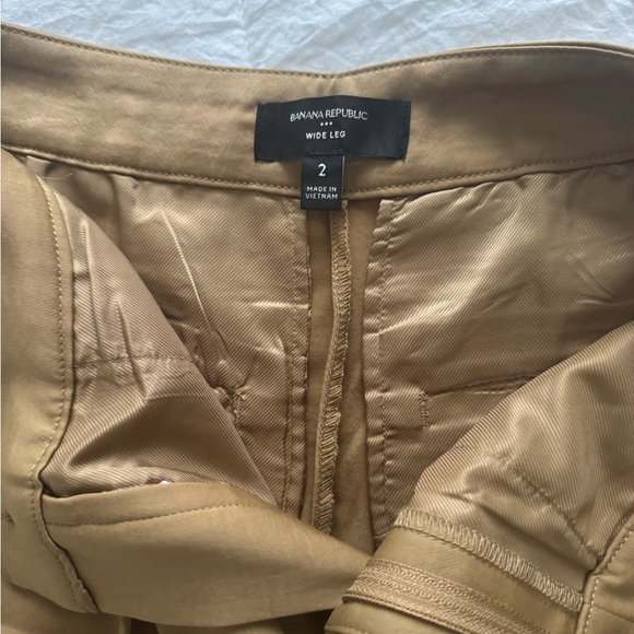 NWOT Banana Republic Tan Wide Leg Pants High-Waisted - Picture 6 of 7